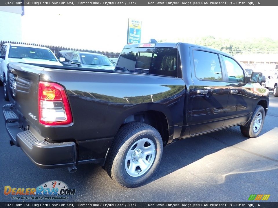 2024 Ram 1500 Big Horn Crew Cab 4x4 Diamond Black Crystal Pearl / Black Photo #7