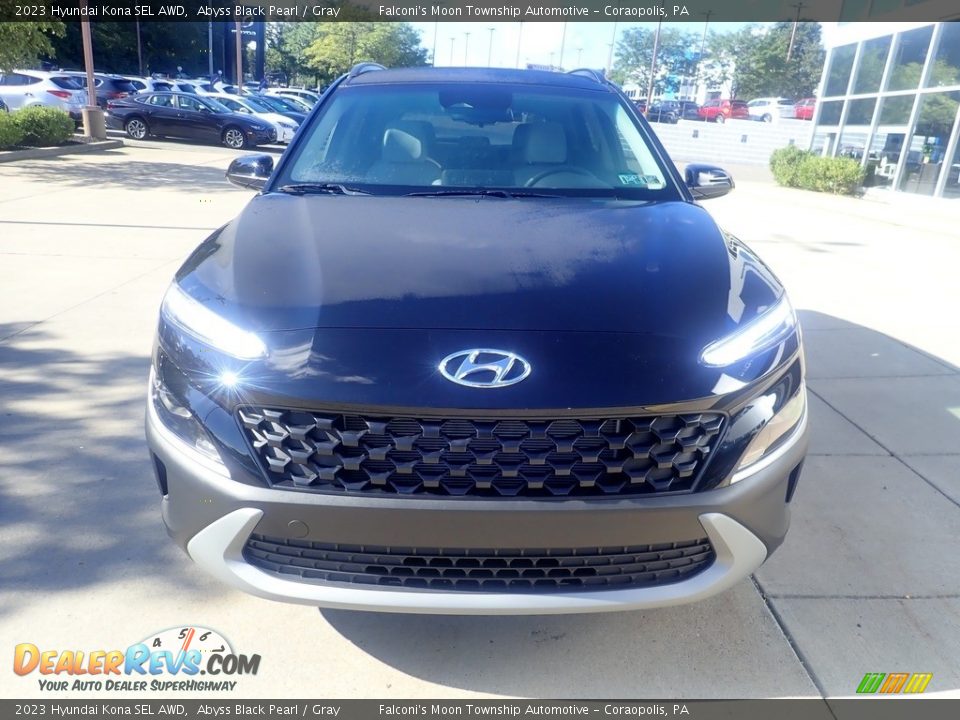 2023 Hyundai Kona SEL AWD Abyss Black Pearl / Gray Photo #8