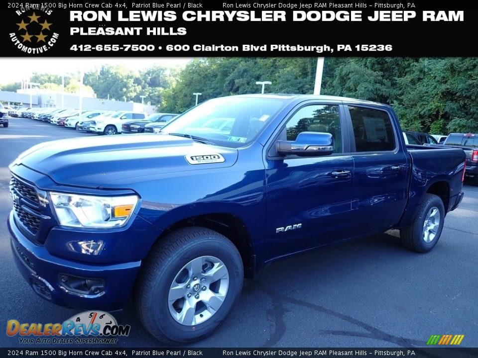 2024 Ram 1500 Big Horn Crew Cab 4x4 Patriot Blue Pearl / Black Photo #1