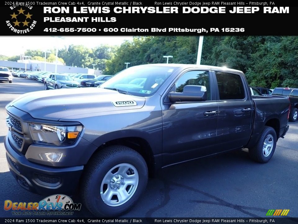 2024 Ram 1500 Tradesman Crew Cab 4x4 Granite Crystal Metallic / Black Photo #1