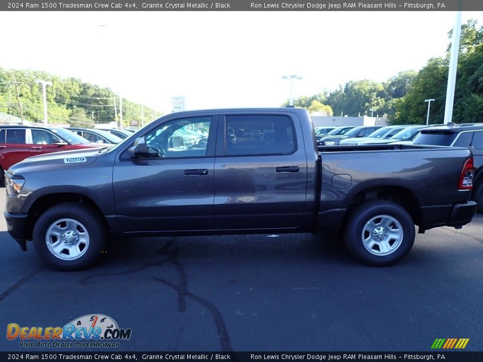 2024 Ram 1500 Tradesman Crew Cab 4x4 Granite Crystal Metallic / Black Photo #2