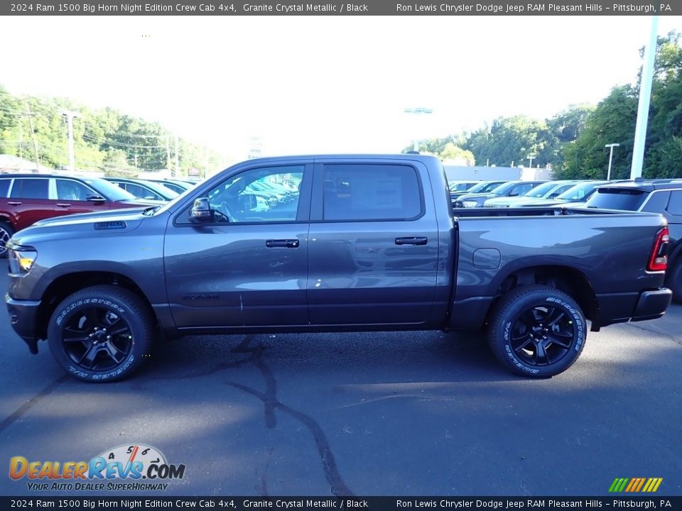 2024 Ram 1500 Big Horn Night Edition Crew Cab 4x4 Granite Crystal Metallic / Black Photo #2