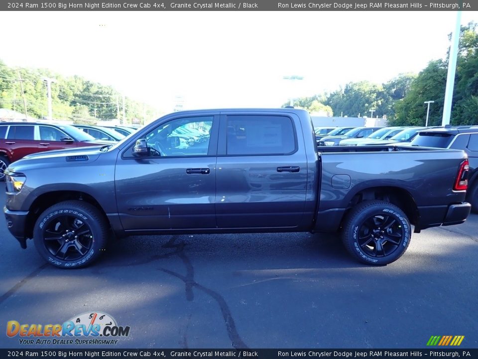 2024 Ram 1500 Big Horn Night Edition Crew Cab 4x4 Granite Crystal Metallic / Black Photo #2