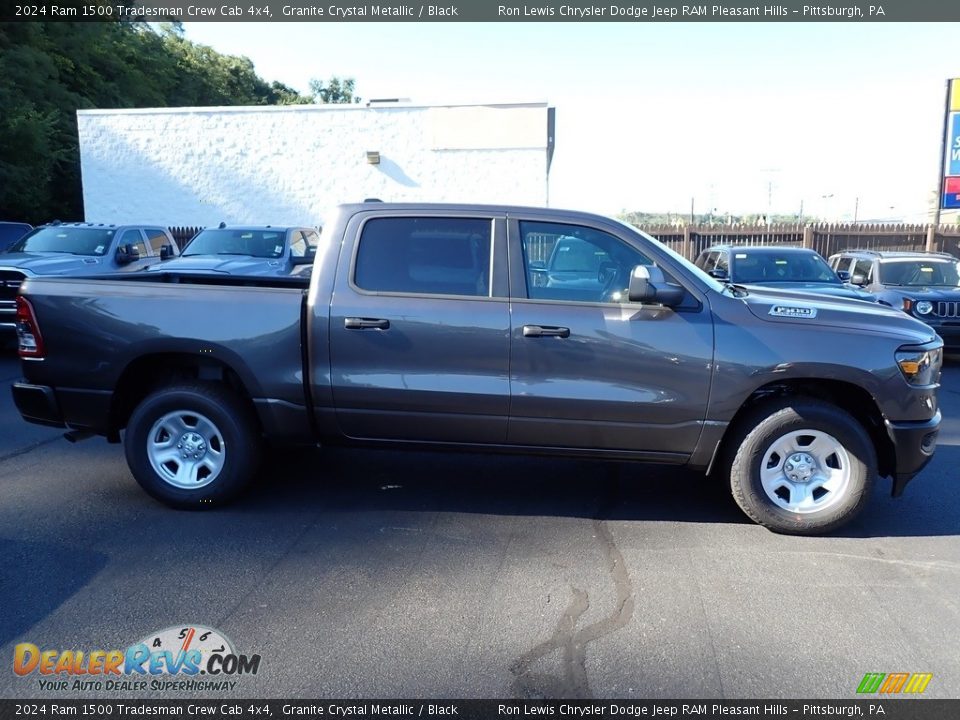 2024 Ram 1500 Tradesman Crew Cab 4x4 Granite Crystal Metallic / Black Photo #8