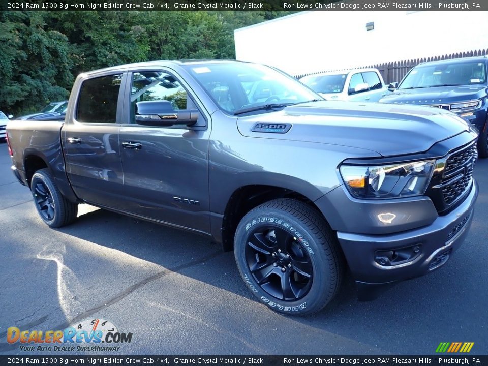 Front 3/4 View of 2024 Ram 1500 Big Horn Night Edition Crew Cab 4x4 Photo #9