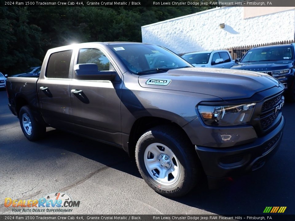 2024 Ram 1500 Tradesman Crew Cab 4x4 Granite Crystal Metallic / Black Photo #9