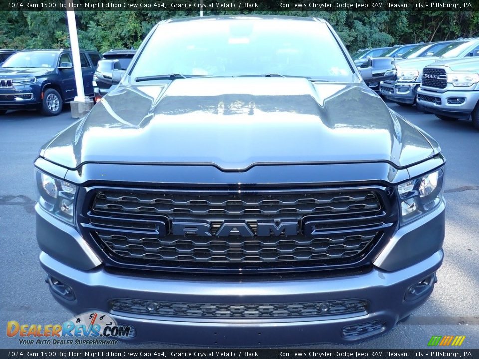 2024 Ram 1500 Big Horn Night Edition Crew Cab 4x4 Granite Crystal Metallic / Black Photo #10