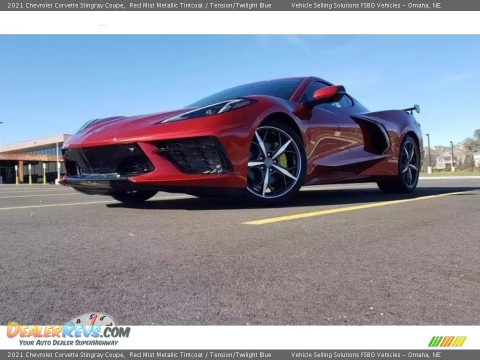 2021 Chevrolet Corvette Stingray Coupe Red Mist Metallic Tintcoat / Tension/Twilight Blue Photo #1