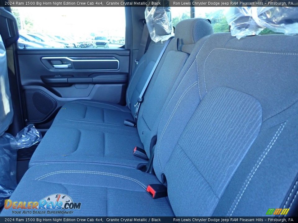Rear Seat of 2024 Ram 1500 Big Horn Night Edition Crew Cab 4x4 Photo #13