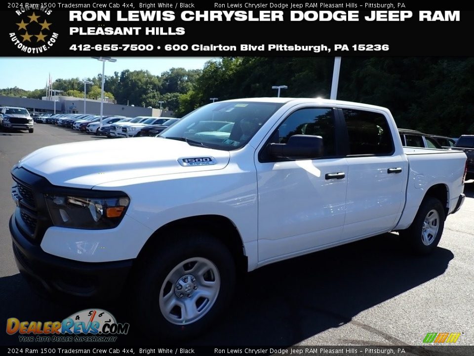 2024 Ram 1500 Tradesman Crew Cab 4x4 Bright White / Black Photo #1