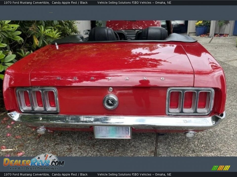 1970 Ford Mustang Convertible Candy Apple Red / Black Photo #2