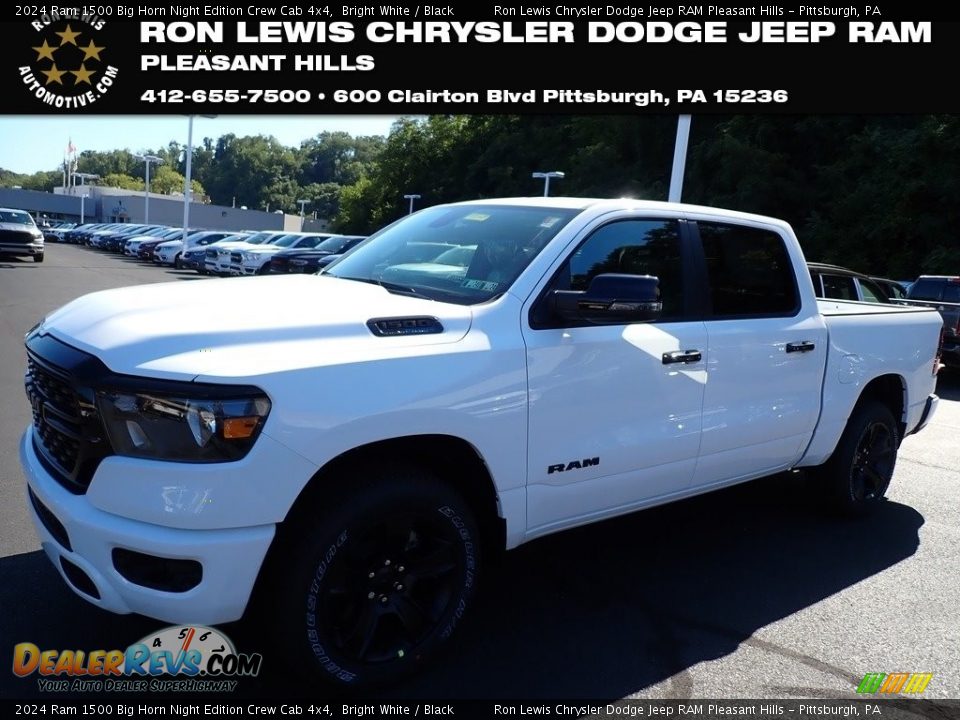 2024 Ram 1500 Big Horn Night Edition Crew Cab 4x4 Bright White / Black Photo #1