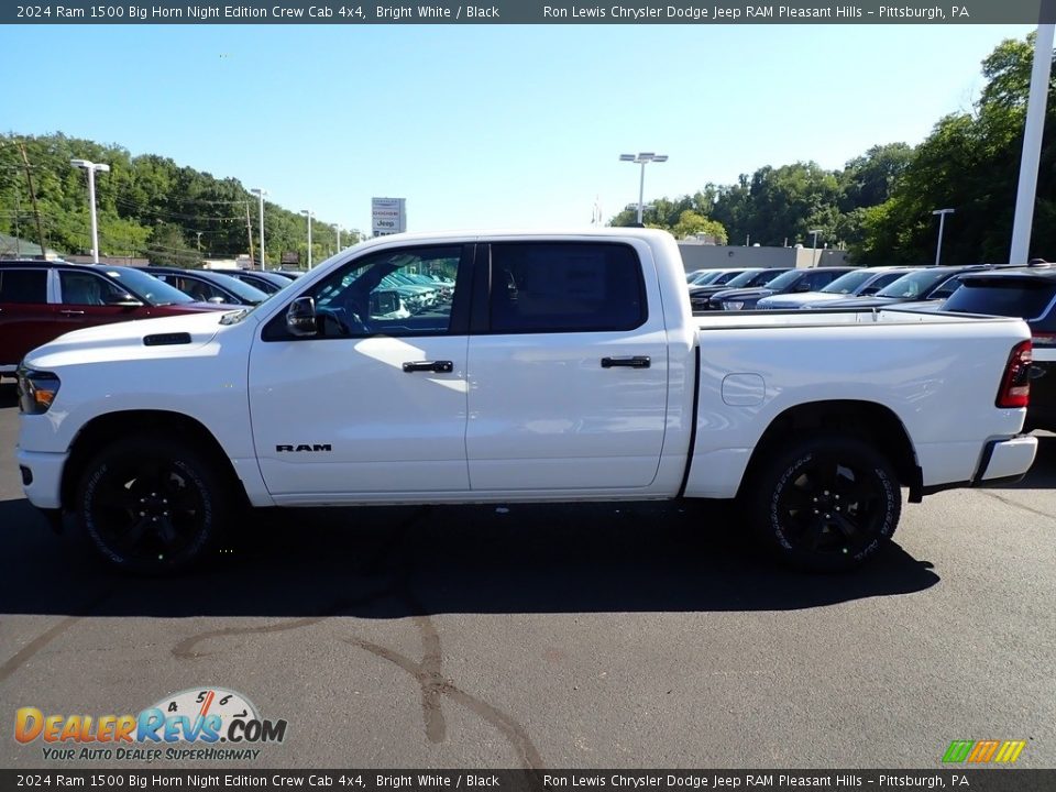 2024 Ram 1500 Big Horn Night Edition Crew Cab 4x4 Bright White / Black Photo #2