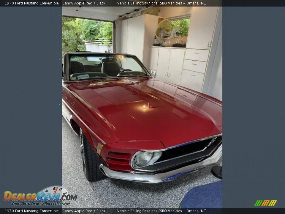 1970 Ford Mustang Convertible Candy Apple Red / Black Photo #3