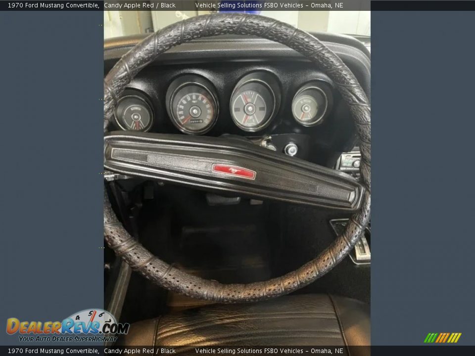 1970 Ford Mustang Convertible Candy Apple Red / Black Photo #4