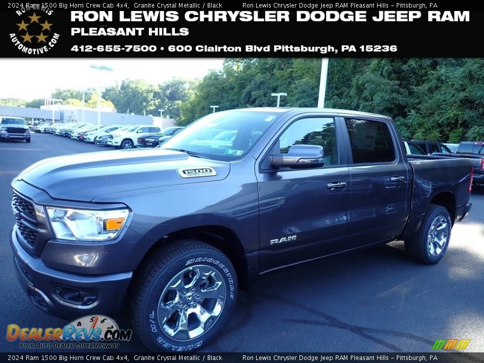 2024 Ram 1500 Big Horn Crew Cab 4x4 Granite Crystal Metallic / Black Photo #1