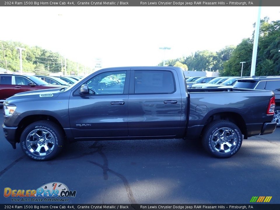 2024 Ram 1500 Big Horn Crew Cab 4x4 Granite Crystal Metallic / Black Photo #2