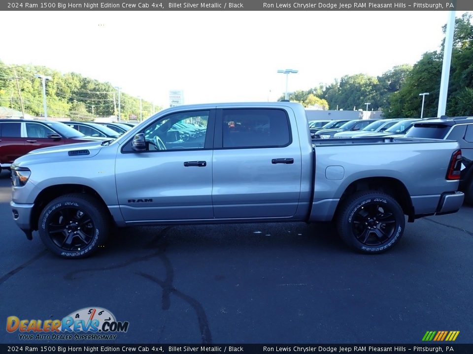 2024 Ram 1500 Big Horn Night Edition Crew Cab 4x4 Billet Silver Metallic / Black Photo #2