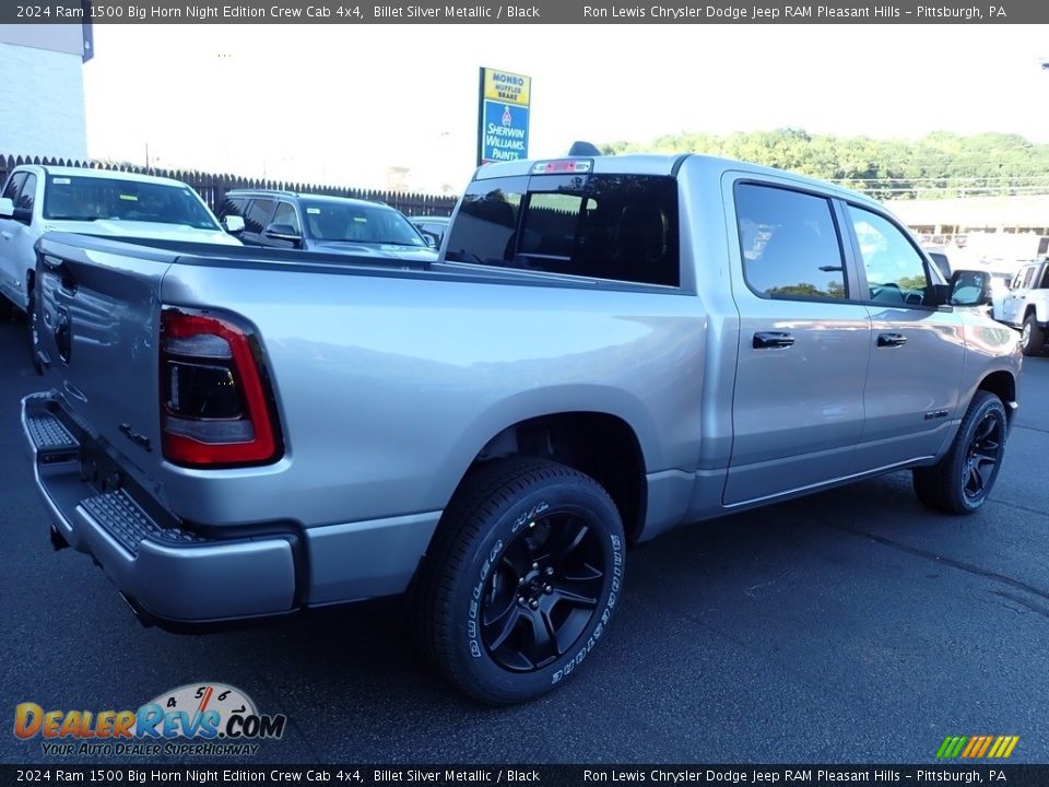 2024 Ram 1500 Big Horn Night Edition Crew Cab 4x4 Billet Silver Metallic / Black Photo #7