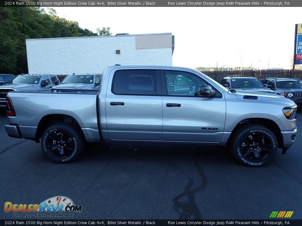 2024 Ram 1500 Big Horn Night Edition Crew Cab 4x4 Billet Silver Metallic / Black Photo #8