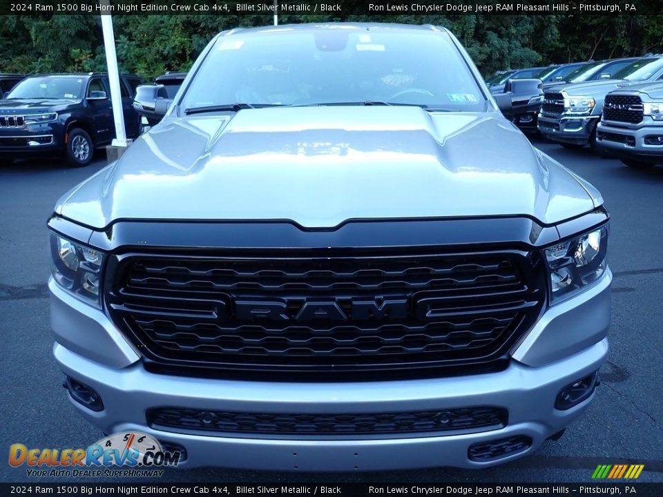 2024 Ram 1500 Big Horn Night Edition Crew Cab 4x4 Billet Silver Metallic / Black Photo #10