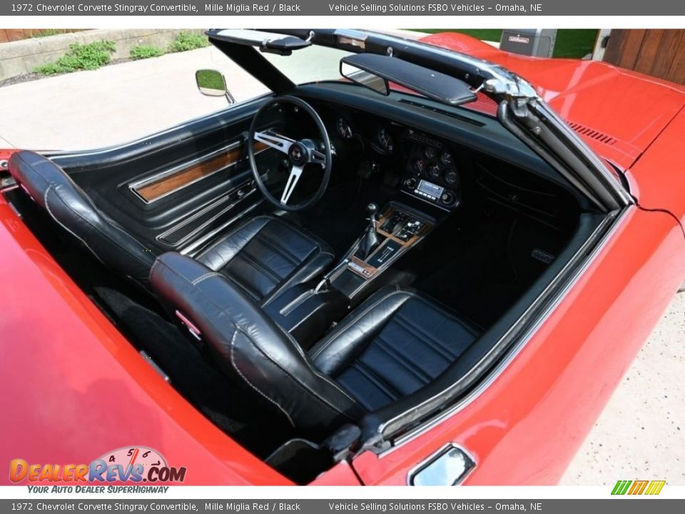 Black Interior - 1972 Chevrolet Corvette Stingray Convertible Photo #15