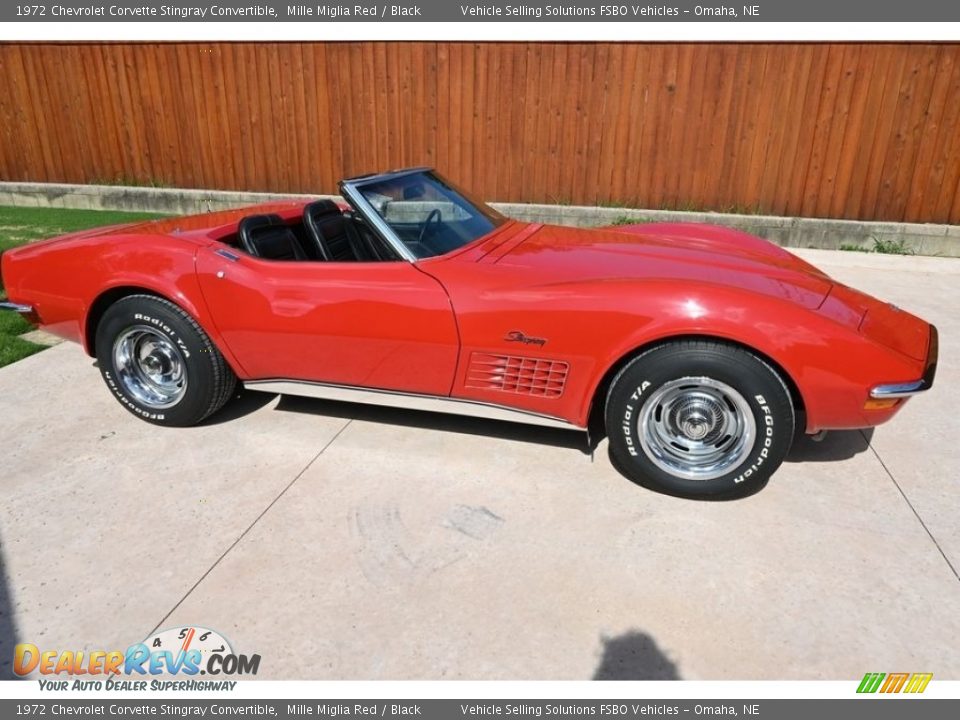 Mille Miglia Red 1972 Chevrolet Corvette Stingray Convertible Photo #16