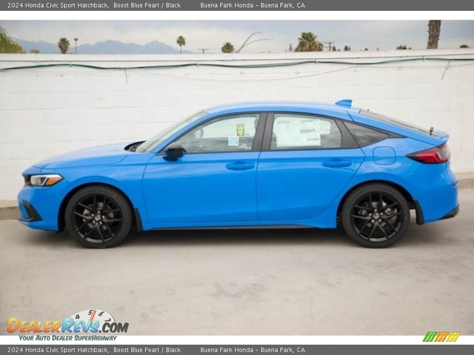 Boost Blue Pearl 2024 Honda Civic Sport Hatchback Photo #4
