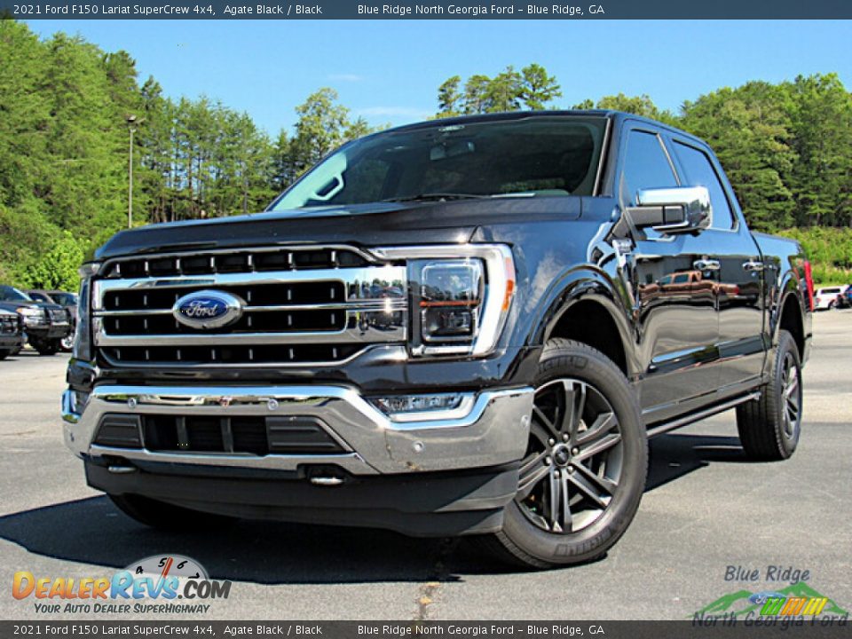 2021 Ford F150 Lariat SuperCrew 4x4 Agate Black / Black Photo #1