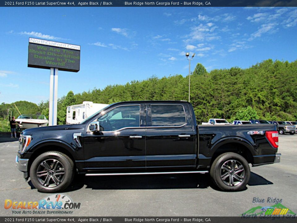 2021 Ford F150 Lariat SuperCrew 4x4 Agate Black / Black Photo #2