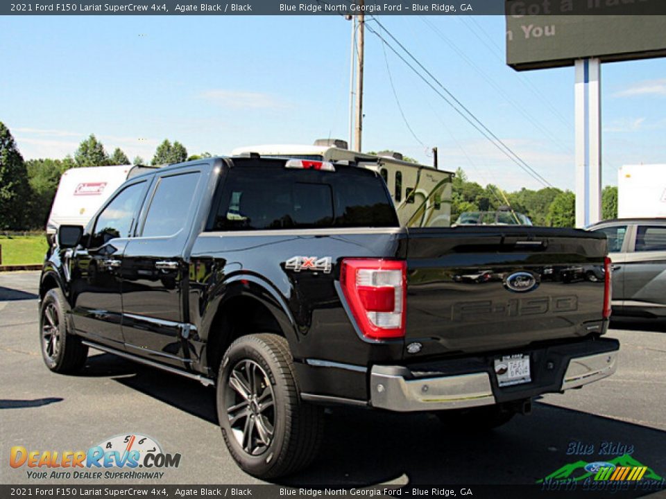 2021 Ford F150 Lariat SuperCrew 4x4 Agate Black / Black Photo #3