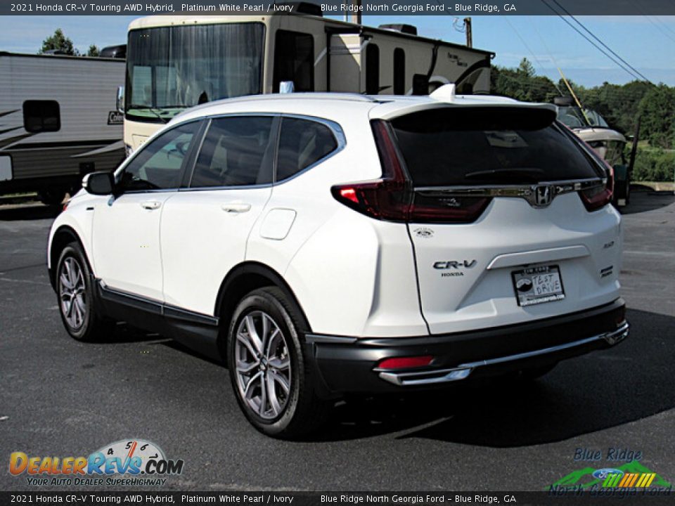 2021 Honda CR-V Touring AWD Hybrid Platinum White Pearl / Ivory Photo #3