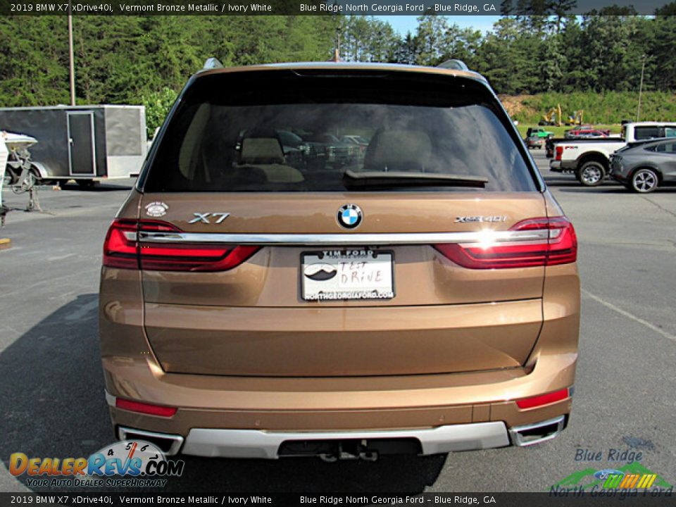 2019 BMW X7 xDrive40i Vermont Bronze Metallic / Ivory White Photo #5