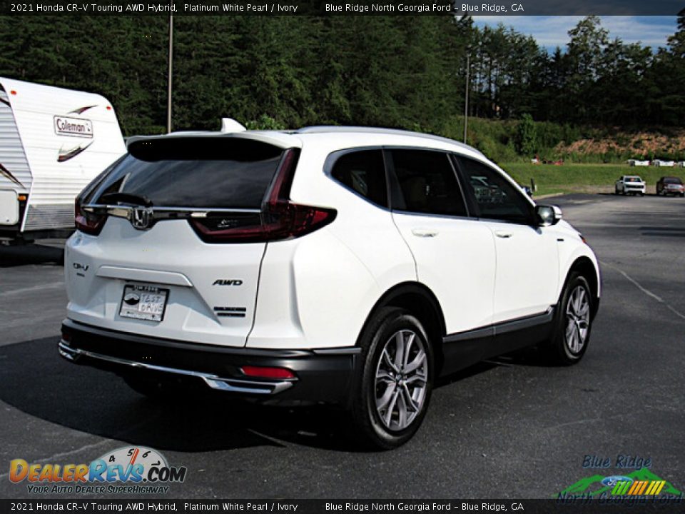 2021 Honda CR-V Touring AWD Hybrid Platinum White Pearl / Ivory Photo #6