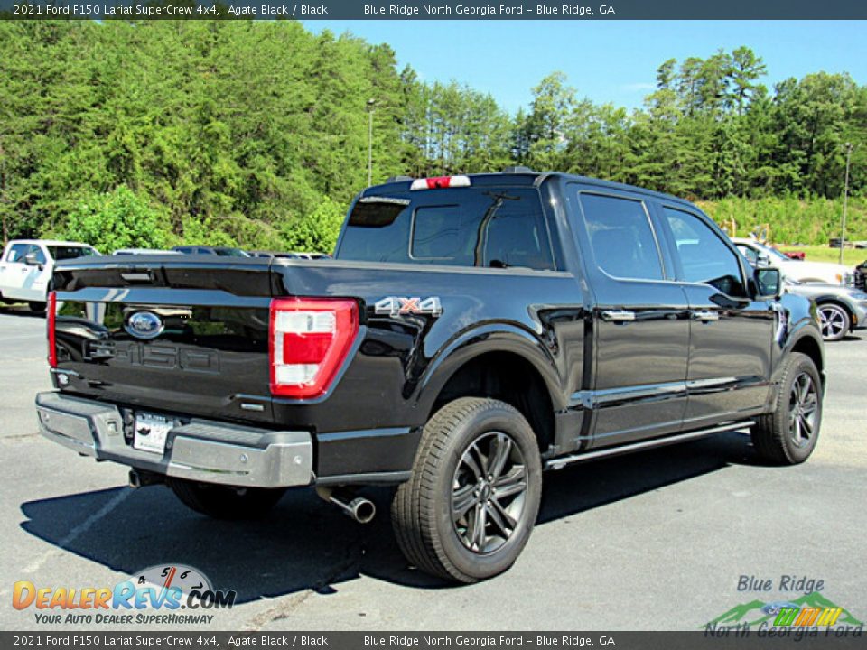 2021 Ford F150 Lariat SuperCrew 4x4 Agate Black / Black Photo #6