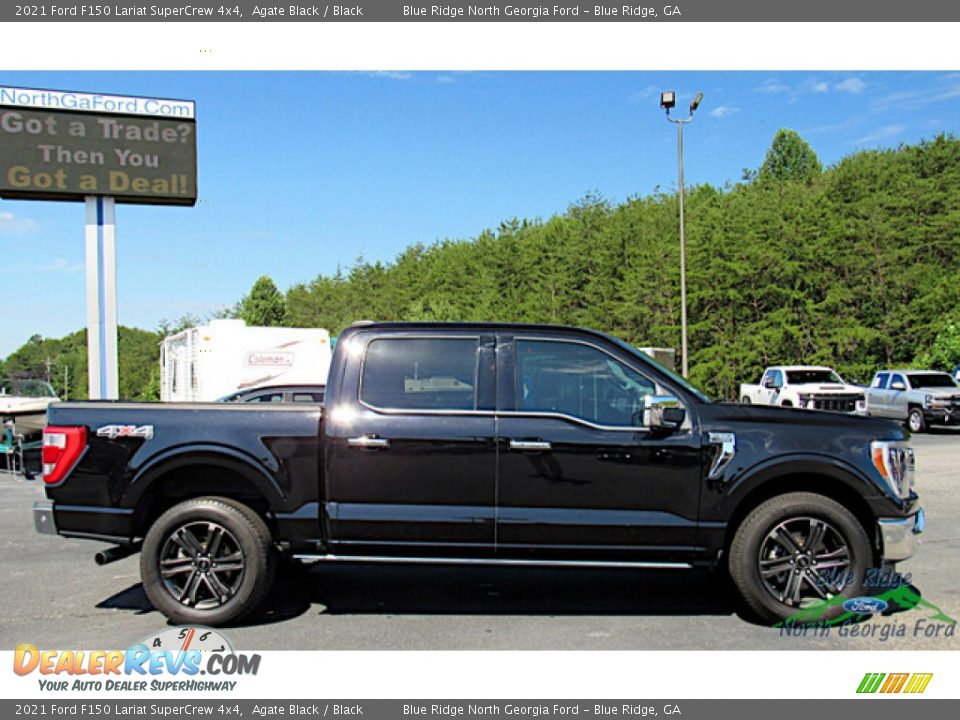 2021 Ford F150 Lariat SuperCrew 4x4 Agate Black / Black Photo #7