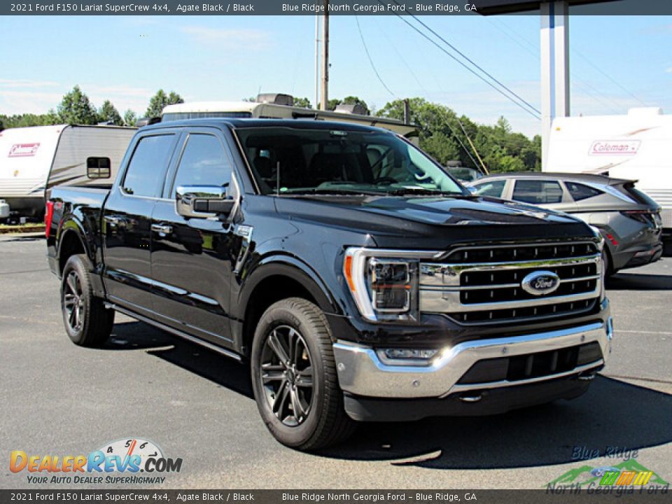 2021 Ford F150 Lariat SuperCrew 4x4 Agate Black / Black Photo #8