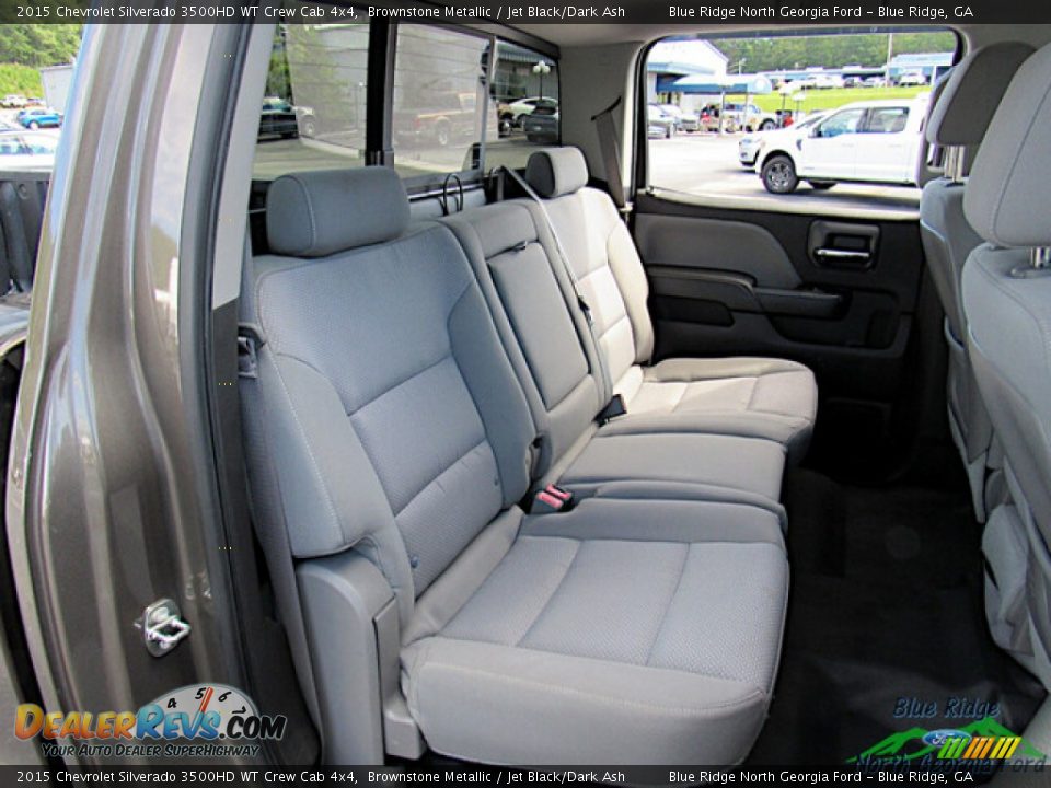 Rear Seat of 2015 Chevrolet Silverado 3500HD WT Crew Cab 4x4 Photo #13