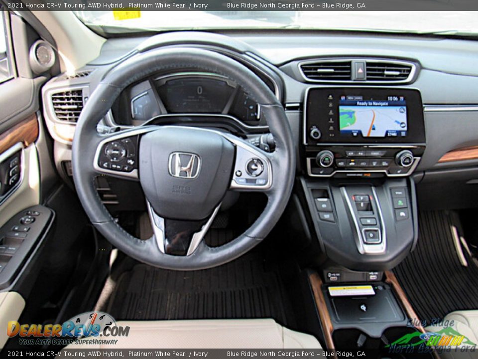 Dashboard of 2021 Honda CR-V Touring AWD Hybrid Photo #15