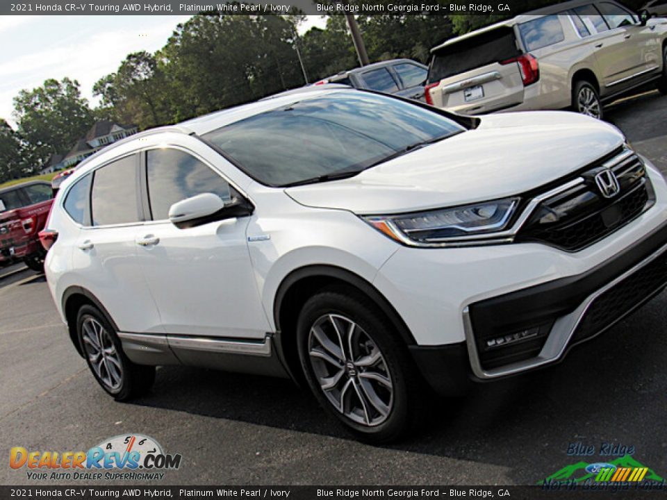 2021 Honda CR-V Touring AWD Hybrid Platinum White Pearl / Ivory Photo #28