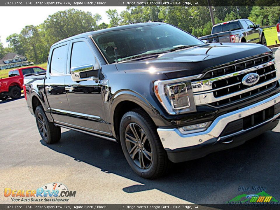 2021 Ford F150 Lariat SuperCrew 4x4 Agate Black / Black Photo #29