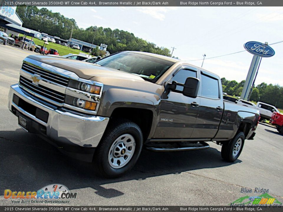 2015 Chevrolet Silverado 3500HD WT Crew Cab 4x4 Brownstone Metallic / Jet Black/Dark Ash Photo #28