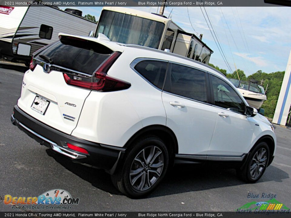 2021 Honda CR-V Touring AWD Hybrid Platinum White Pearl / Ivory Photo #29