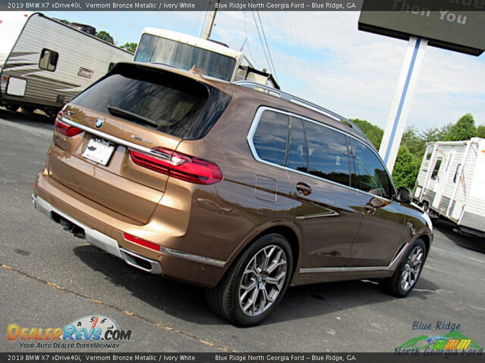 2019 BMW X7 xDrive40i Vermont Bronze Metallic / Ivory White Photo #29