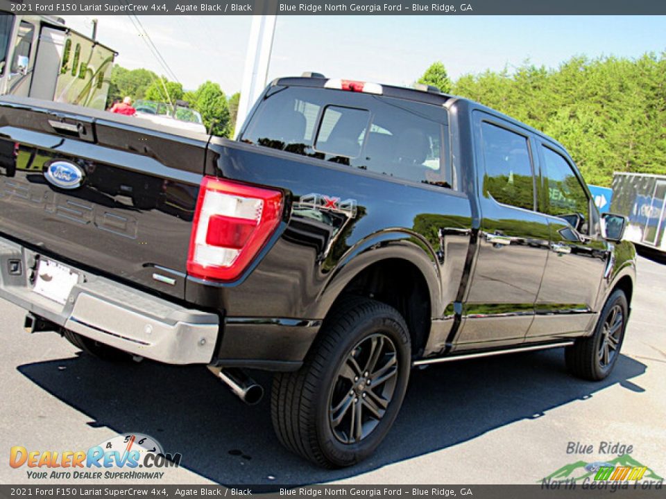 2021 Ford F150 Lariat SuperCrew 4x4 Agate Black / Black Photo #30