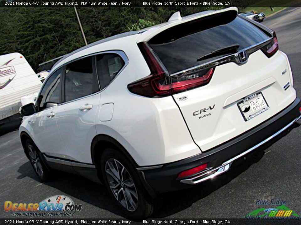 2021 Honda CR-V Touring AWD Hybrid Platinum White Pearl / Ivory Photo #30