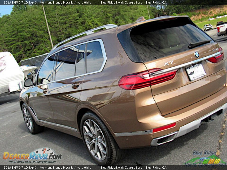 2019 BMW X7 xDrive40i Vermont Bronze Metallic / Ivory White Photo #30