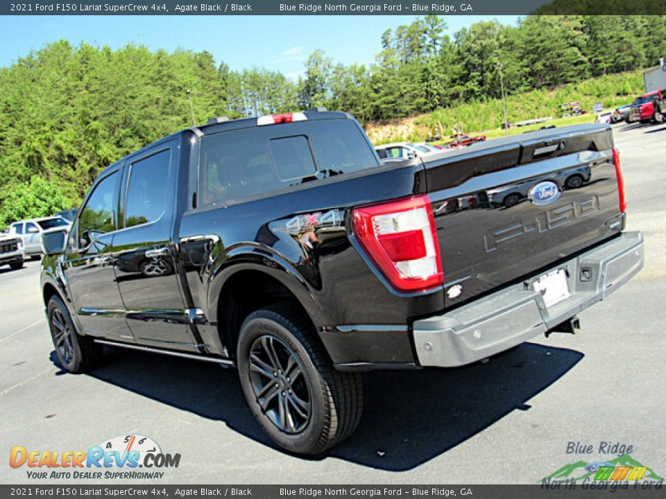 2021 Ford F150 Lariat SuperCrew 4x4 Agate Black / Black Photo #31