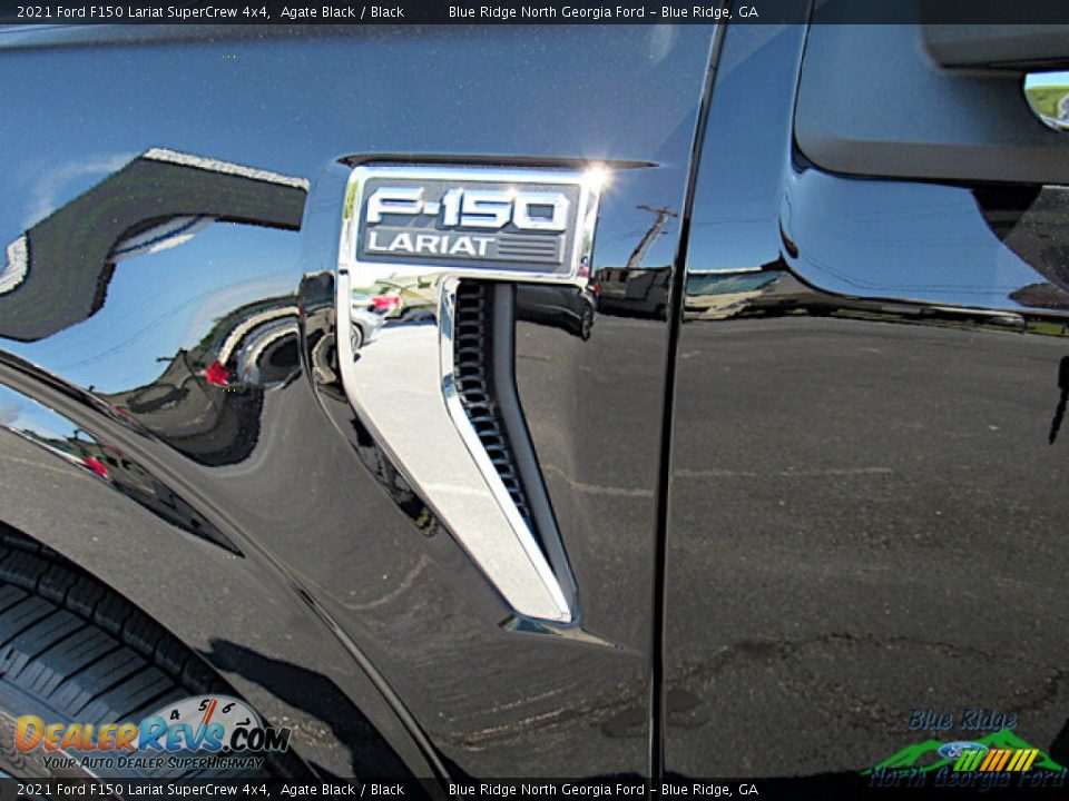 2021 Ford F150 Lariat SuperCrew 4x4 Agate Black / Black Photo #32