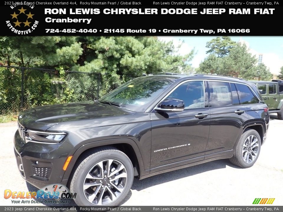 2023 Jeep Grand Cherokee Overland 4x4 Rocky Mountain Pearl / Global Black Photo #1